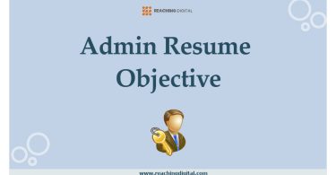 admin resume objective