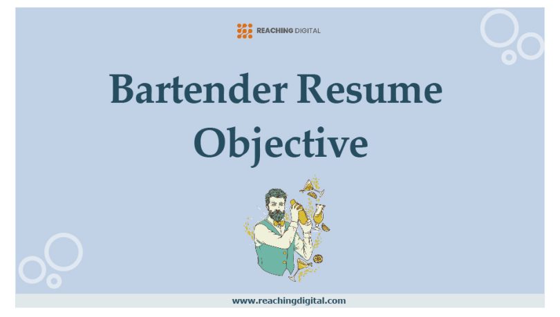 bartender resume objective