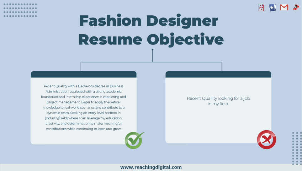 Resume Objective for Fashion Designer
