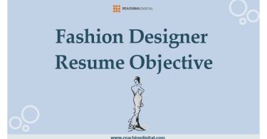 Fashion Designer Resume Objective
