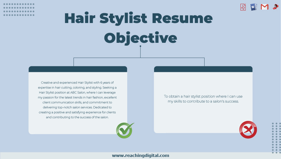 New Hair Stylist Resume Objective Examples