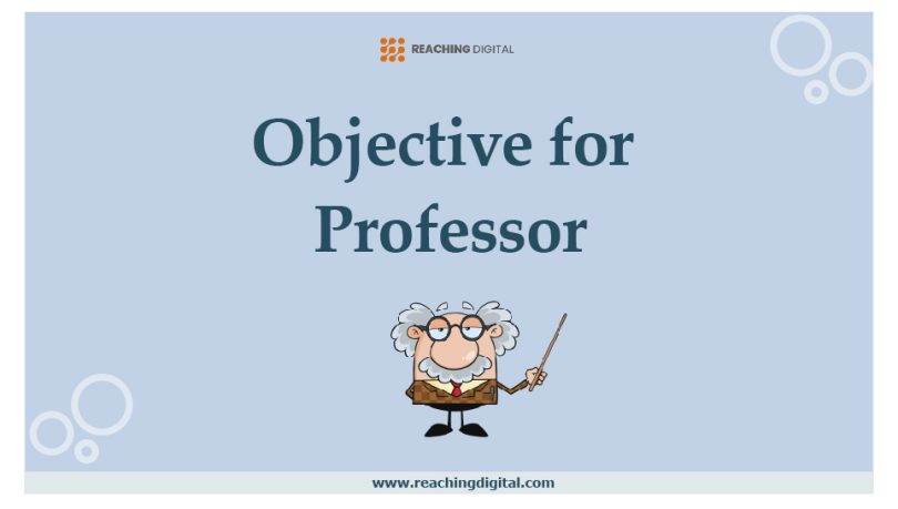 Career Objective for Professor