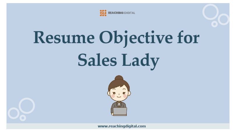 Sample Resume Objective for Sales Lady