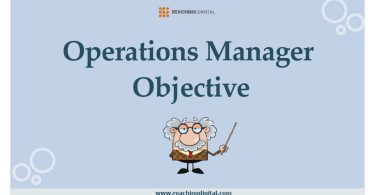 Operations Manager Objective