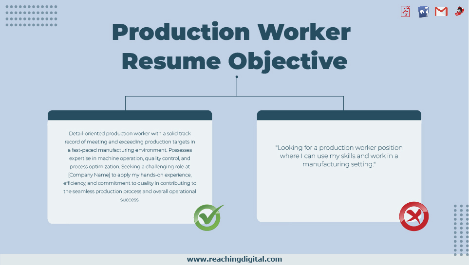 Sample Resume Objective for Production Worker