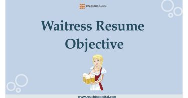 Waitress Resume Objective