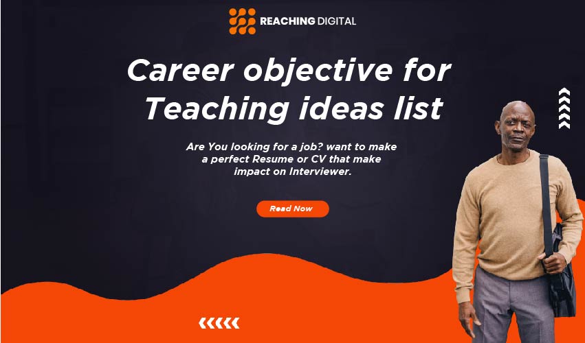 career objective for teacher resume