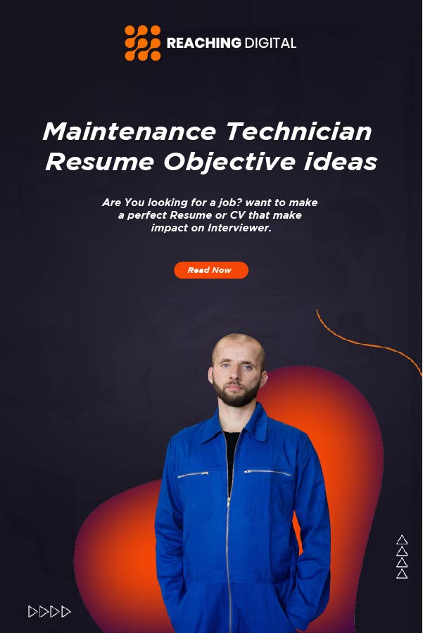 maintenance technician objective example