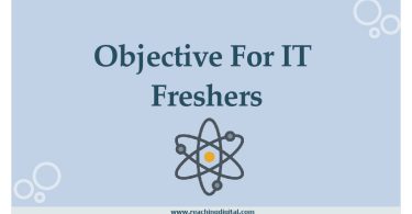 Career objective For IT Freshers