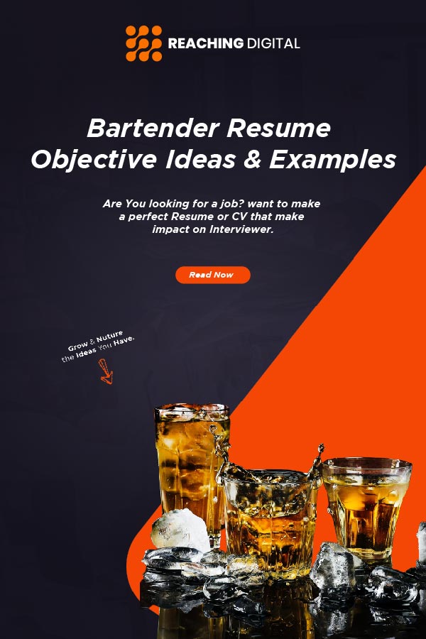 objective for bartender