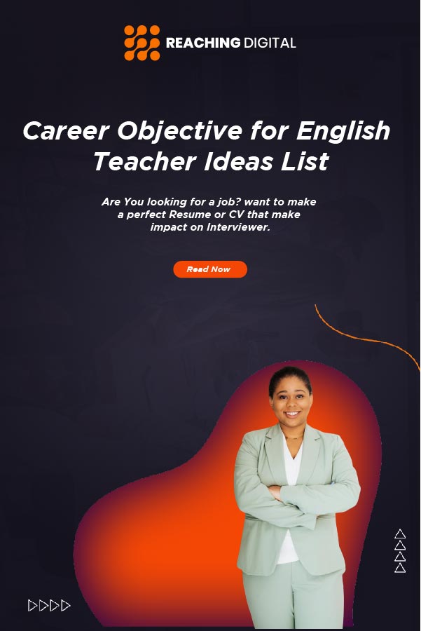 objective in cv for english teacher