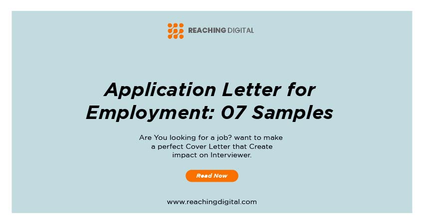 application letter for employment template