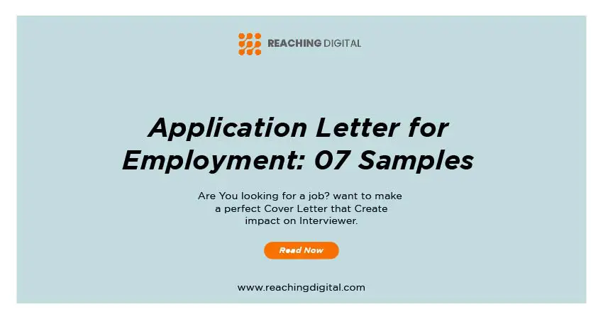 application letter for employment template