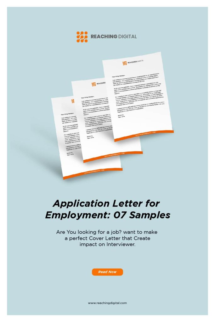 application letter format for job