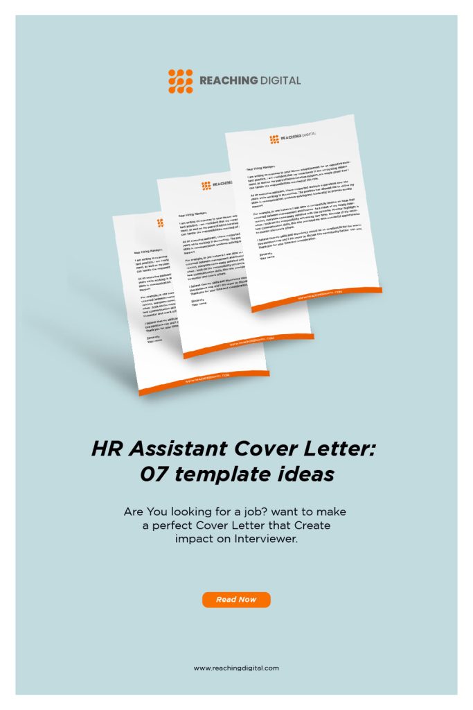 Cover letter for human resources assistant