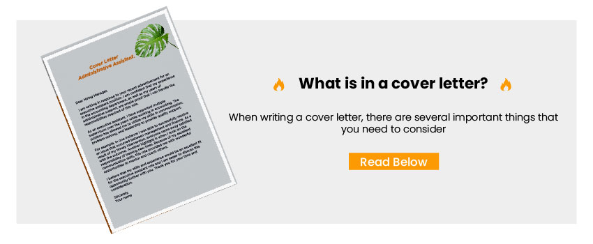 What is in a cover letter