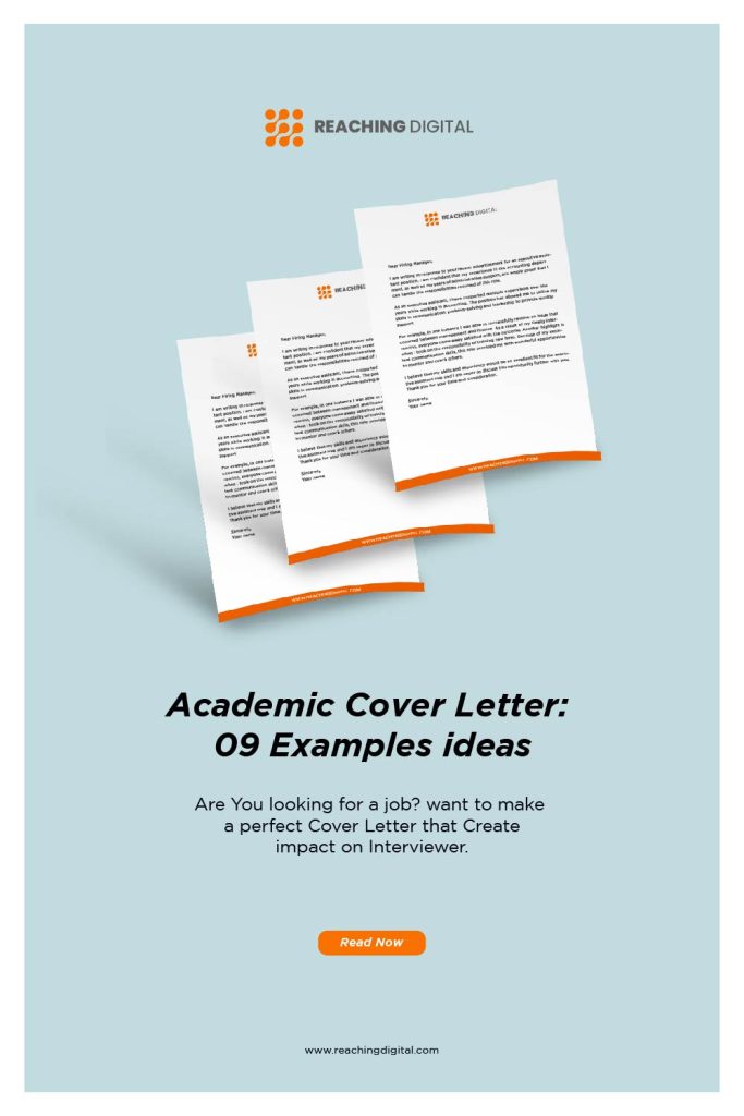 cover letter for academic position