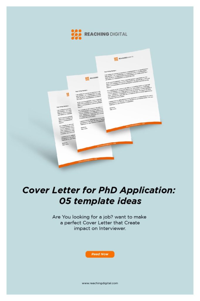 cover letter sample for phd position