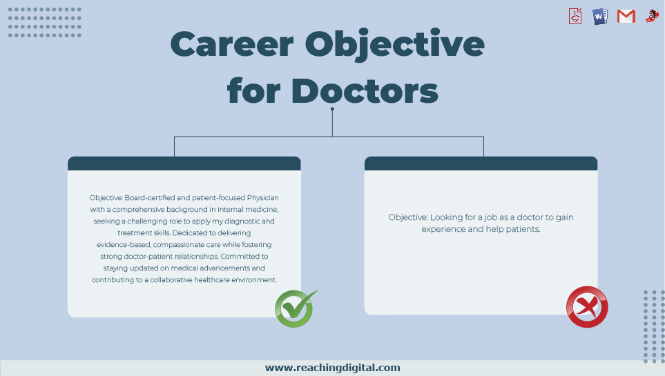 career objective for resume for fresher doctor