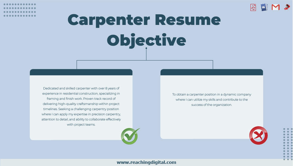 Carpenter Apprentice Resume Objective