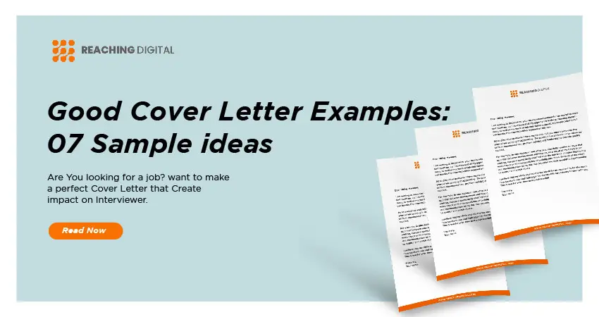 Good Cover Letter Examples: 07 Sample ideas | Reaching Digital