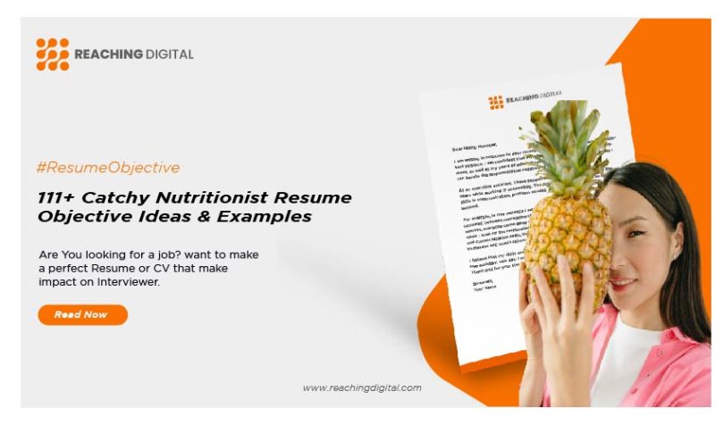 Nutritionist Resume Objective