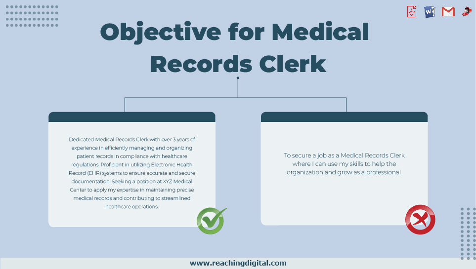 Objective for Medical Records Clerk
