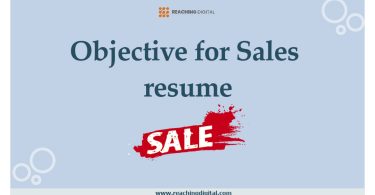 Objective for Sales resume