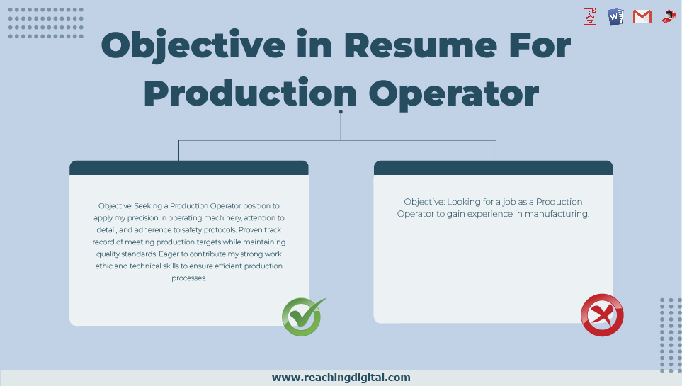 Career Objective for Production Operator