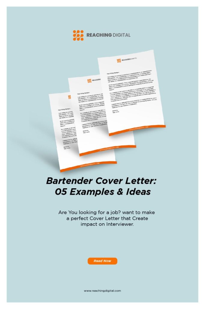 bartender cover letter examples