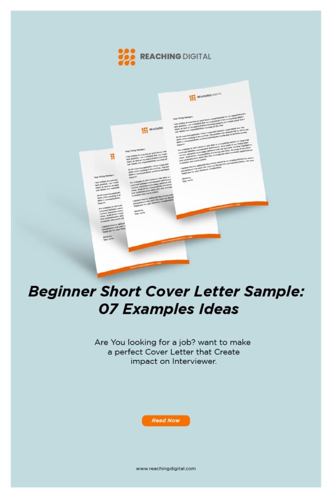 beginner cover letter examples