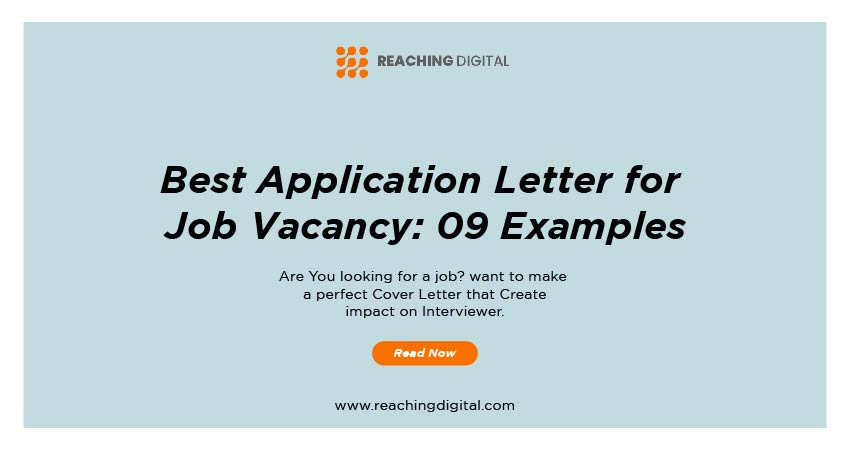 best application letter for a job vacancy