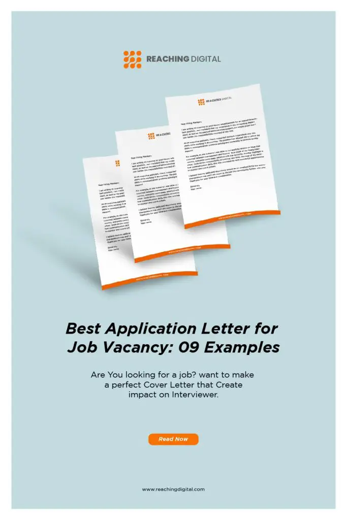 best application letter for job vacancy