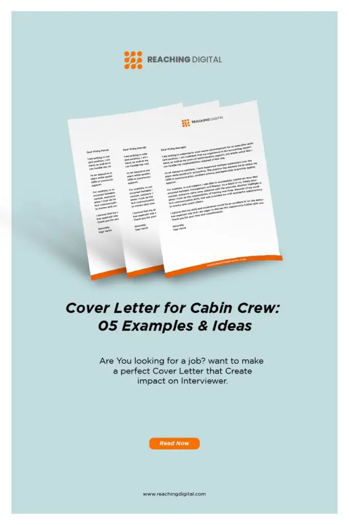 cover letter example cabin crew