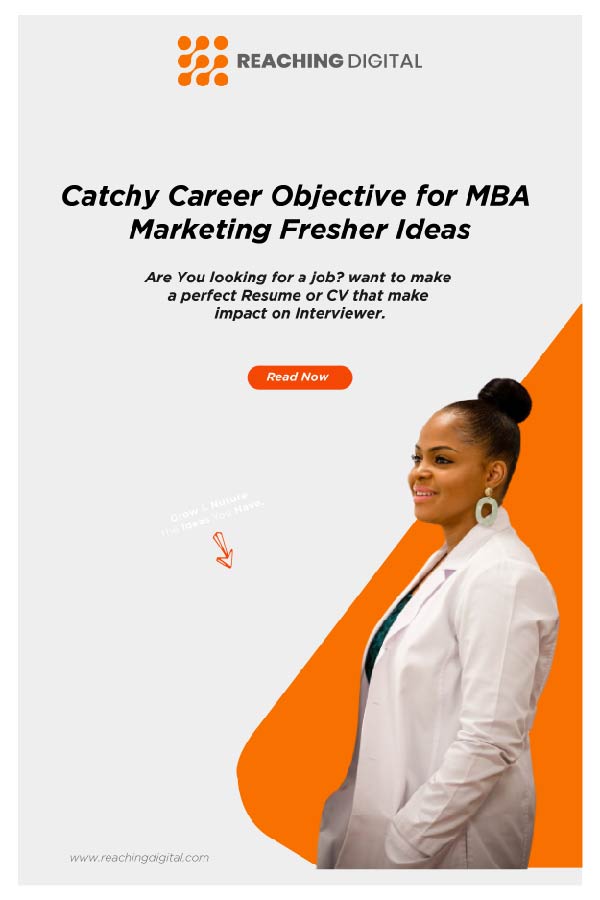 career objective for marketing fresher mba
