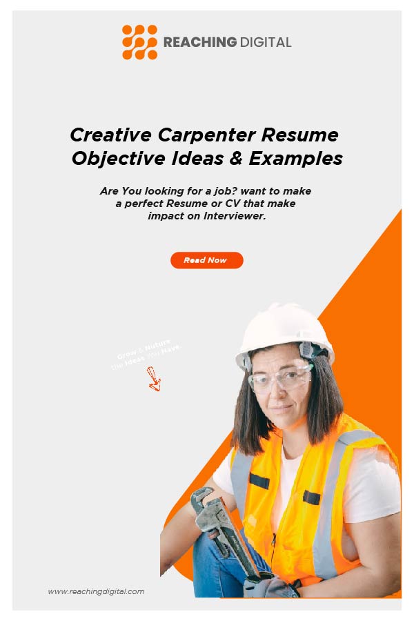 carpenter apprentice resume objective