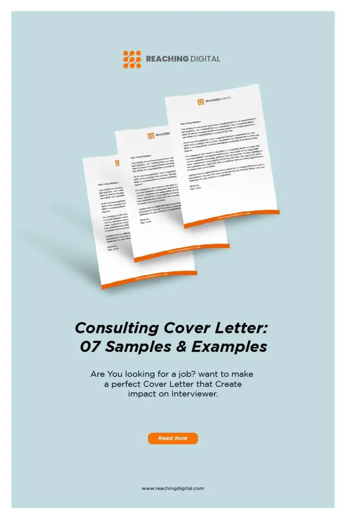 consulting cover letter template