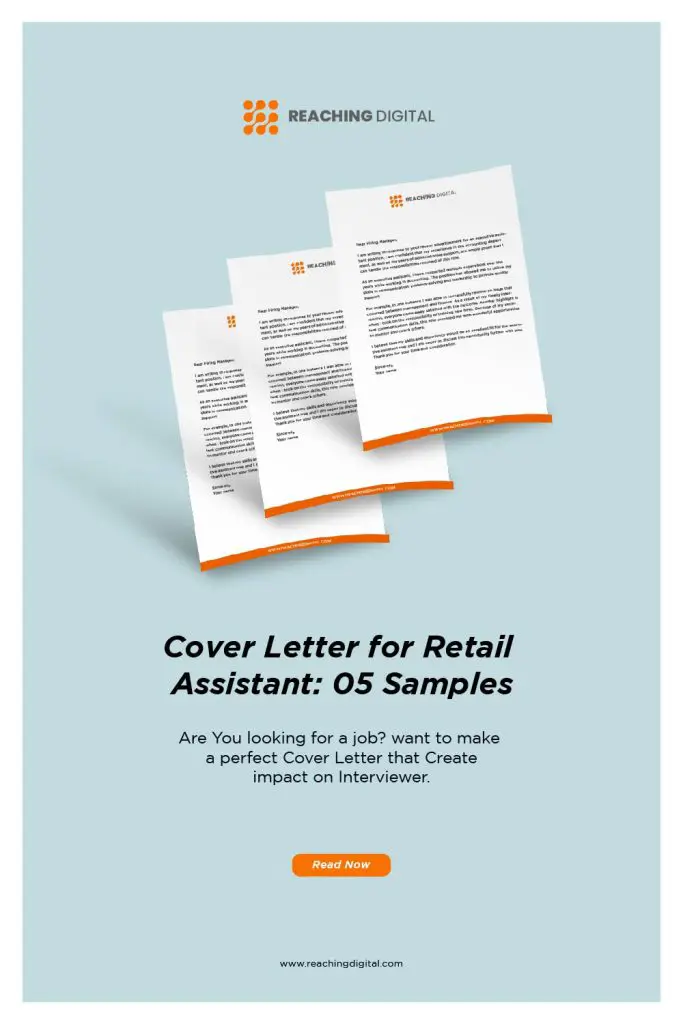 cover letter examples retail assistant