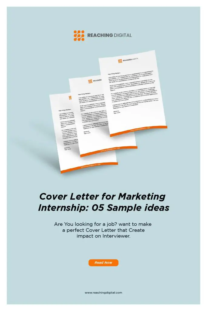 cover letter for digital marketing internship