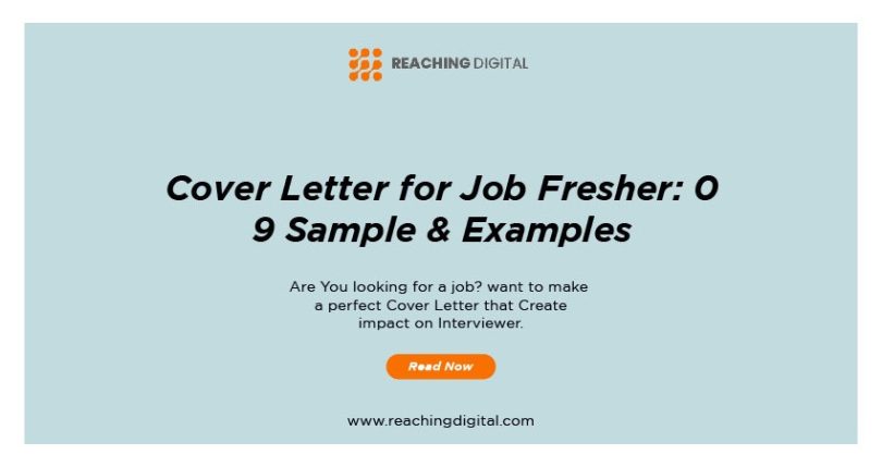 cover letter for applying job for fresher