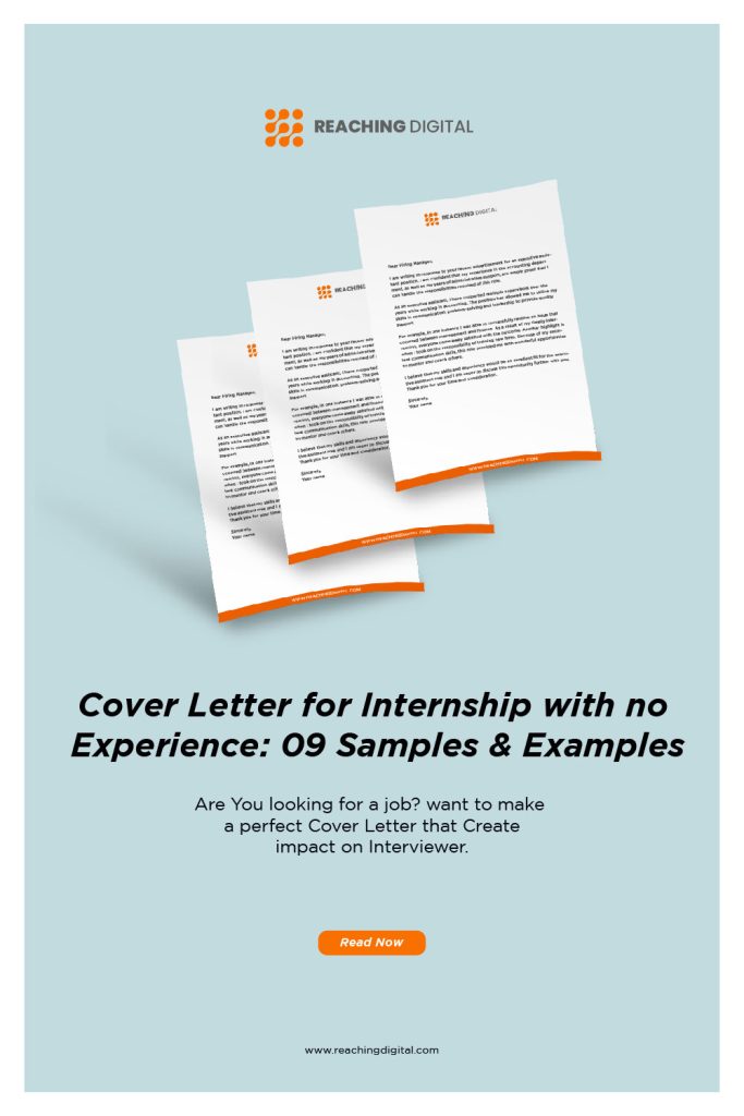 cover letter for internship with no experience sample