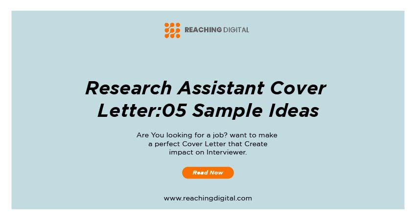 cover letter for research assistant position
