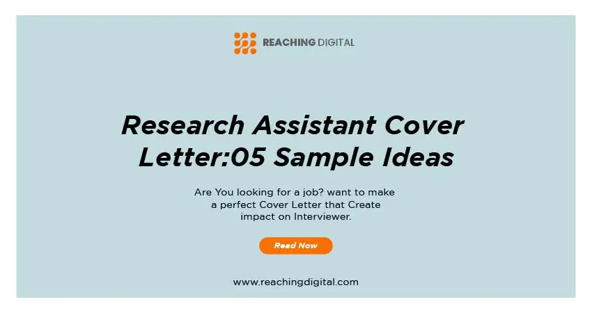 cover letter for research assistant position