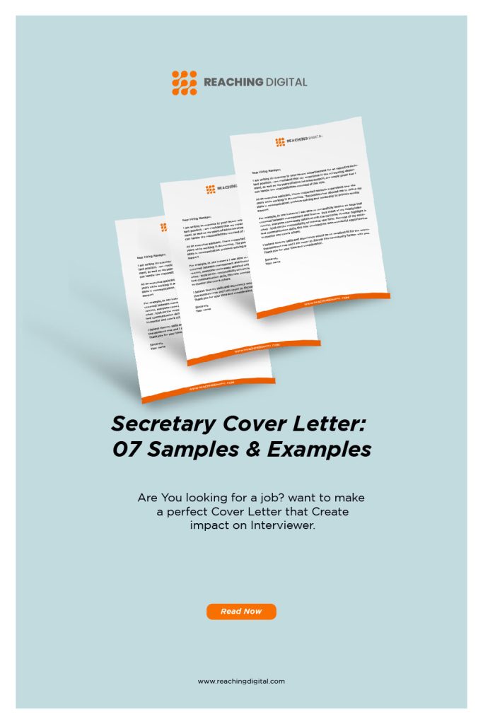 cover letter for secretary position