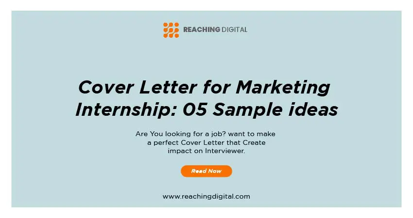 digital marketing intern cover letter