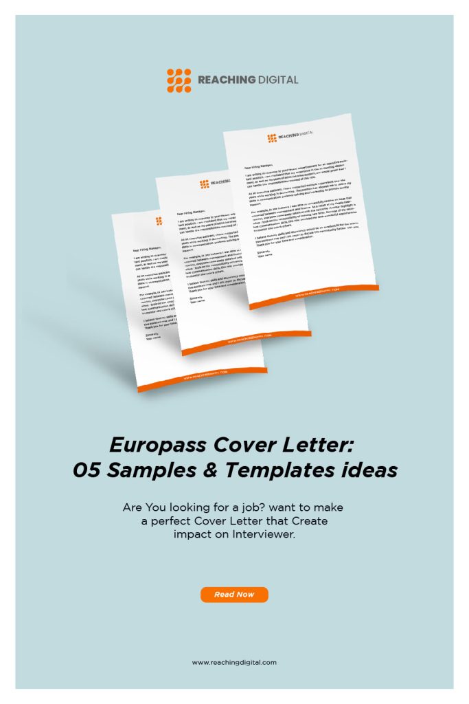 europass cover letter example