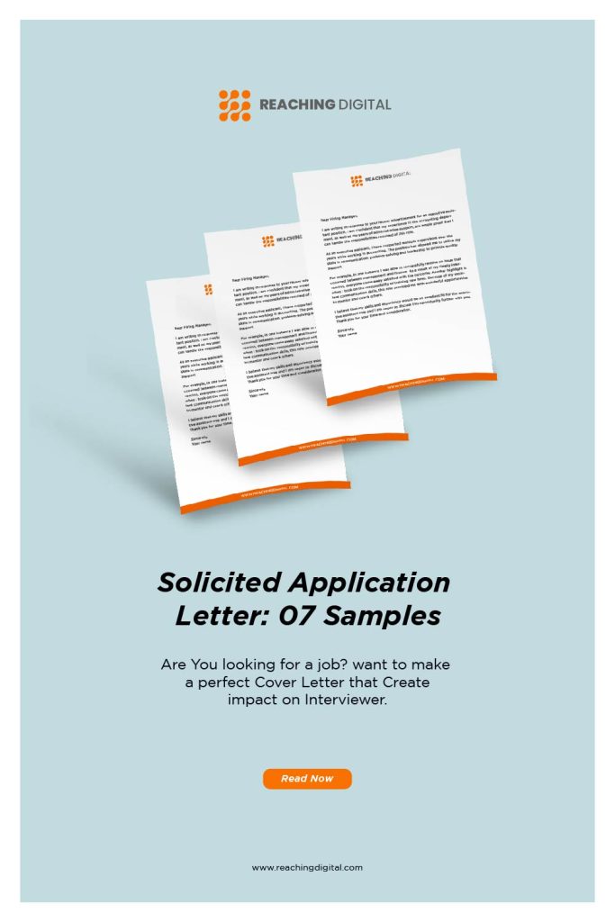 example of solicited application letter