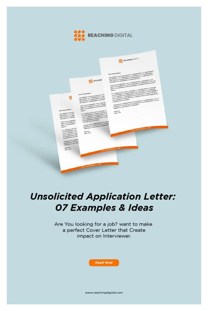 example of unsolicited application letter