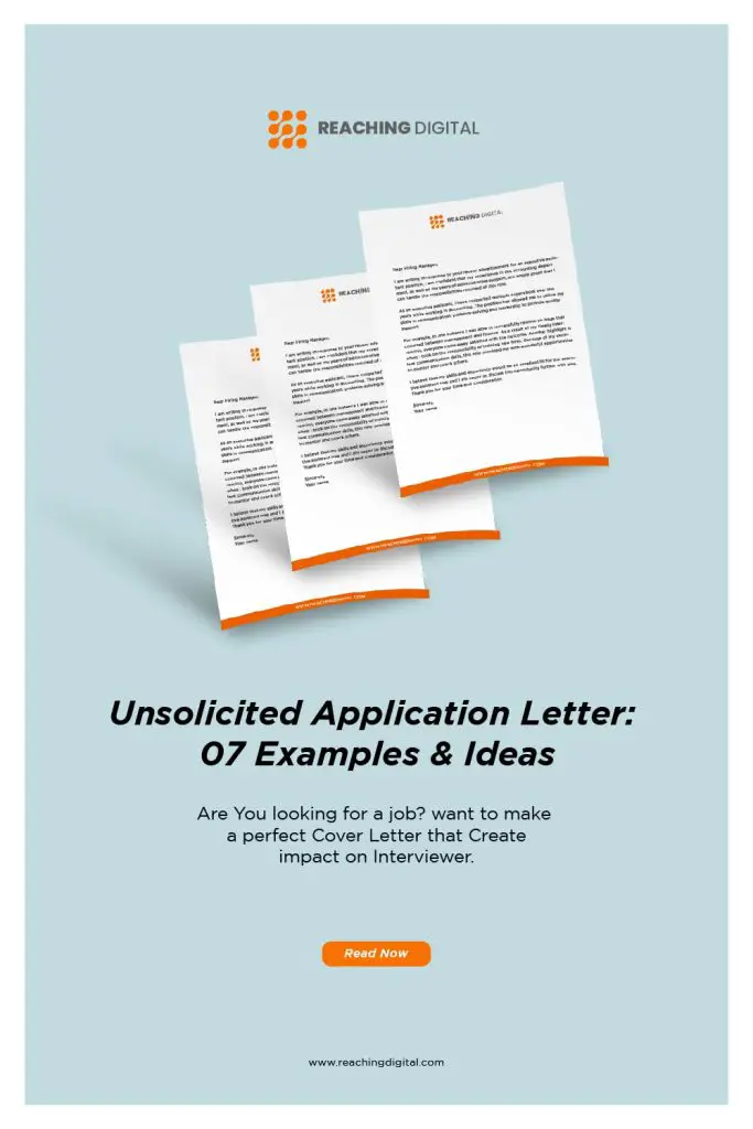 unsolicited application cover letter example