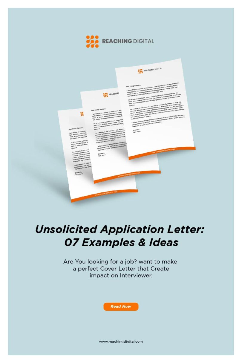 sample of unsolicited application letter